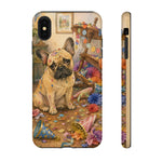 Guilty French Bulldog Phone Case, Confetti Watercolor Cover