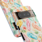Watercolor Flip Flops pattern Tough Case | Beach Shells Phone Cover