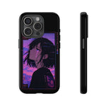 Melancholy Anime Girl Phone Case Vaporwave Tough Case