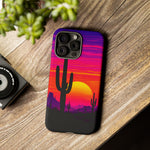 Desert Vaporwave Cactus Sunset Phone Case – Southwest Aesthetic