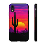 Desert Vaporwave Cactus Sunset Phone Case – Southwest Aesthetic