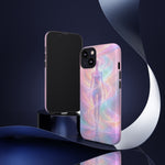 Pastel Aura Phone Case, Swirling Silhouette 3D Cover, Gift
