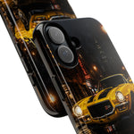 71 Camaro Z28 Phone Case, Rainy City Night Muscle Car Tough Cover