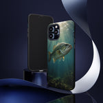 Largemouth Bass Phone Case, Sunlit Underwater Tough Cover, Gift