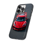 Red C8 Z06 Track Wing Tough Phone Case Cover Gift Art