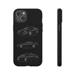 Black 300ZX Sports Car Tough Phone Case - Multi View