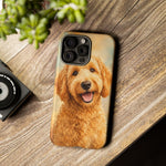 Goldendoodle Fluffy Curls Portrait Art Tough Phone Case