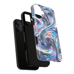 Chrome Metallic Swirl  Art Tough Phone Case