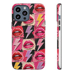 Pop Art Lips and Lightning Bolt Phone Case
