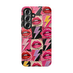 Pop Art Lips and Lightning Bolt Phone Case