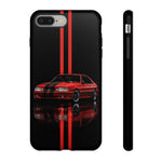Fox Body Mustang Phone Case, Red 87 Muscle Car Stripe Studio Cover