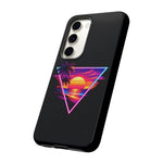 Synthwave Sunset Triangle Phone Case Retro Vaporwave Case