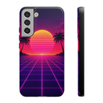 Classic Grid Sunset Vaporwave Art Tough Phone Case