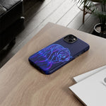 Neon Blue Tiger phone case | tough protective cover
