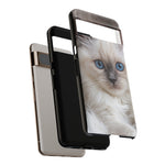 Ragdoll Kitten Phone Case, Blue Eyes Macro Portrait Cover, Gift