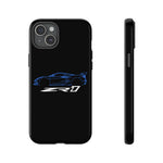 Blue C8 ZR1 Phone Case for Supercar Enthusiasts