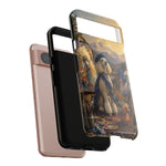 Poodle Painter Scene phone case | Artistic Dog Landscape