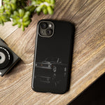 Black Classic C10 Truck Phone Case | Vintage Pickup Reflection, Minimal Auto Design