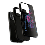 Neon Anatomical Skeleton Phone Case | Internal Displacement Art