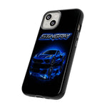 Blue Stingray Sports Car phone case | Neon C8 phone case
