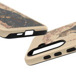 Samurai Cat Phone Case, Cherry Blossom Katana Art Cover