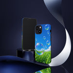 Bubbles Over Grass phone case | Tough Cover