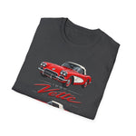 Red 1960 Corvette Convertible T-Shirt | Retro Classic Car Illustration