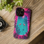Neon Flamingo Pool Vaporwave Art Tough Phone Case