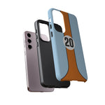 Blue Orange 20 Retro Endurance Racing Stripe Tough Phone Case Cover