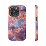 Floating Pool Deck Phone Case, Pastel Cloud 3D Render Cover