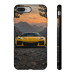 C8 Z06 Corvette Phone Case, Yellow Mountain Dusk Cover, Gift