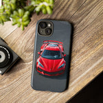 Red C8 Z06 Track Wing Tough Phone Case Cover Gift Art