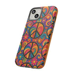 Peace Love Rainbow Spiral Art Tough Phone Case
