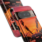 Black Camaro ZL1 Sunset Tough Phone Case - Palm Silhouette