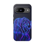 Neon Blue Tiger phone case | tough protective cover