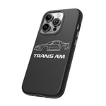 Third Gen Trans Am outline car Tough Phone Case racing graphic