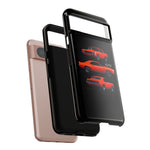 1969 Camaro SS Orange Triple View Muscle Car Tough Phone Case