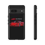 Red C8 Z06 Illustration Phone Case for Vette Owners | Tough Cover