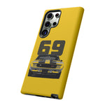 1969 Camaro Z28 Yellow Front View Muscle Car Tough Phone Case