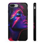 Neon Lightning Face 80s phone case | Tough Case