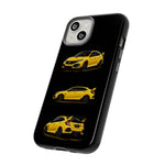 Yellow Type R Sports Car Phone Case Tough JDM Hot Hatch Multi View Print