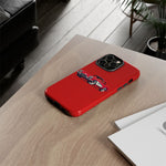 Red Classic Corvette C1 Illustration phone case | Retro Car Tough Case