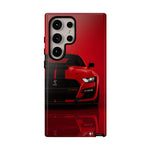 Red Mustang Art Phone Case, GT500 American Muscle Car Tough Cover
