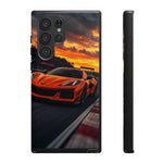 Orange C8 Z06 Flat Plane V8 Speed Art Tough Phone Case