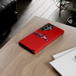 Red Classic Corvette C1 Illustration phone case | Retro Car Tough Case