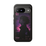 Melancholy Data Poster Phone Case, Glitch Anime Sky Tough Cover