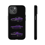 Cuda Phone Case Purple, Three-View Vector Tough Cover, Gift