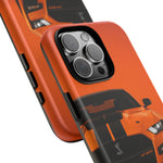 Orange Mustang Art Phone Case, GT500 American Muscle Car Tough Cover for Male