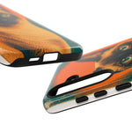 Siamese Cat Retro Halftone Portrait Case - Orange Teal Print