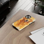 Golden Retriever Watercolor Art Tough Phone Case - Dog Portrait